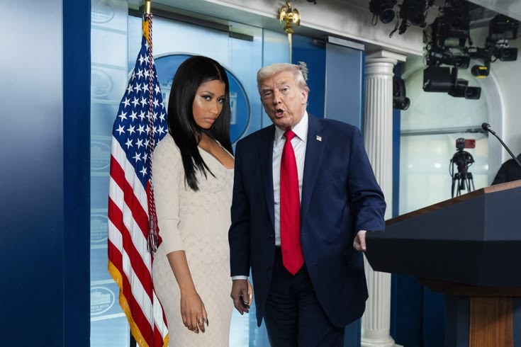 From hand-holding to AI pink outfits: Trump calls Nicki Minaj "so beautiful" at White House Black History event.