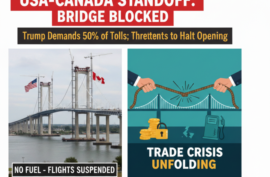 Trump Escalates Canada Standoff: Demands 50% of Gordie Howe Bridge Tolls Before Opening