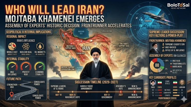MOJTABA KHAMENEI EMERGES AS FRONTRUNNER