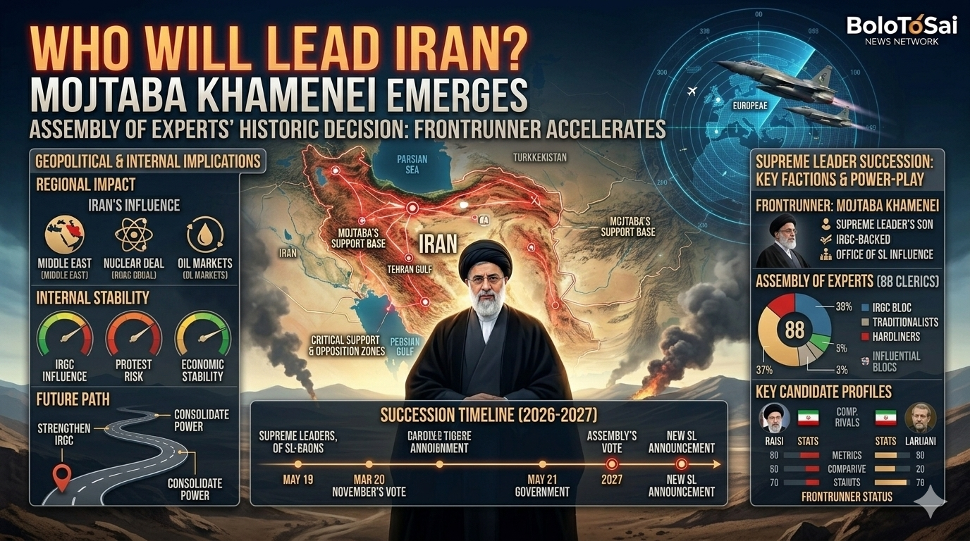 MOJTABA KHAMENEI EMERGES AS FRONTRUNNER